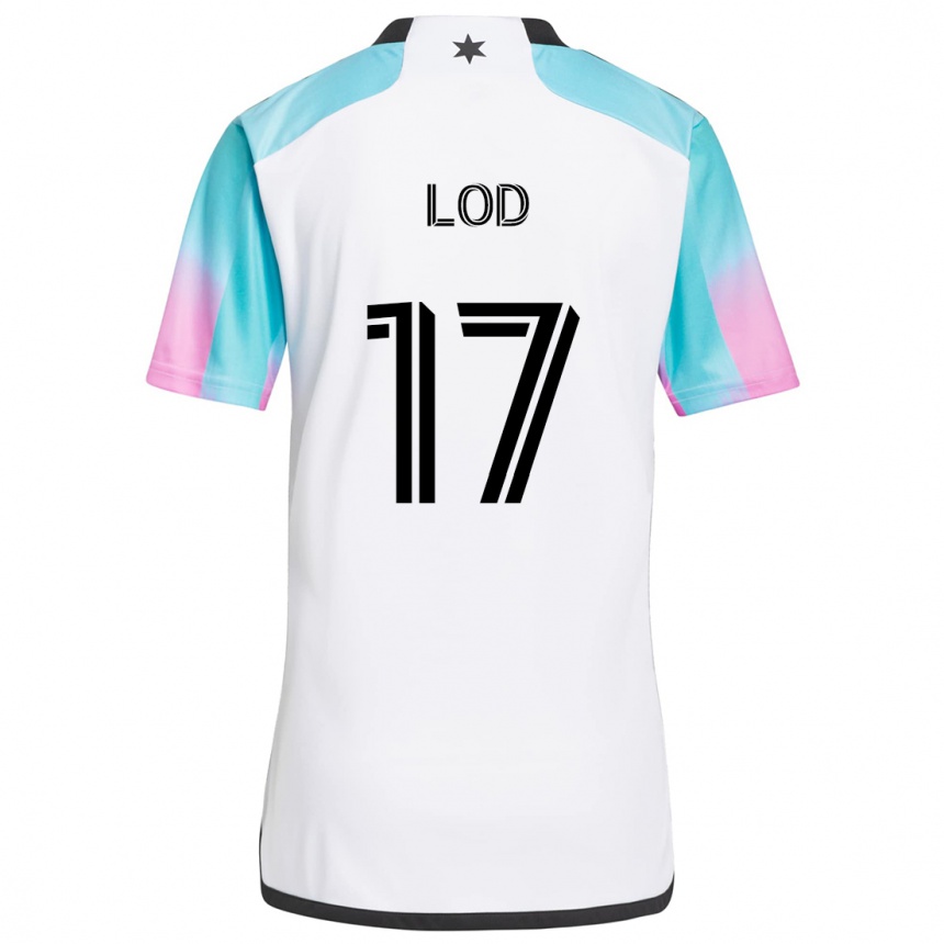 Niño Fútbol Camiseta Robin Lod #17 Blanco Azul Negro 2ª Equipación 2024/25 México