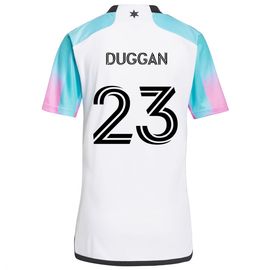 Niño Fútbol Camiseta Morris Duggan #23 Blanco Azul Negro 2ª Equipación 2024/25 México