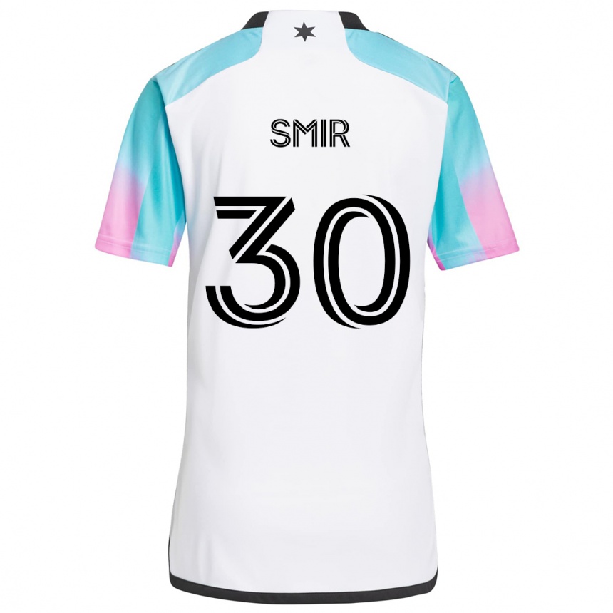 Niño Fútbol Camiseta Alec Smir #30 Blanco Azul Negro 2ª Equipación 2024/25 México