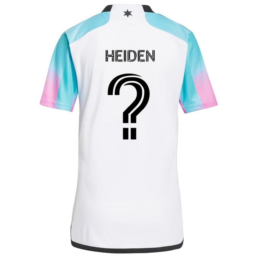 Niño Fútbol Camiseta Adam Heiden #0 Blanco Azul Negro 2ª Equipación 2024/25 México