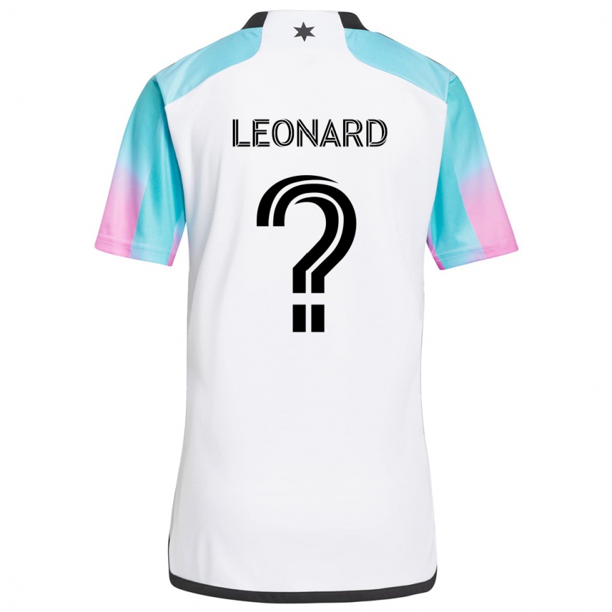 Niño Fútbol Camiseta Tyler Leonard #0 Blanco Azul Negro 2ª Equipación 2024/25 México