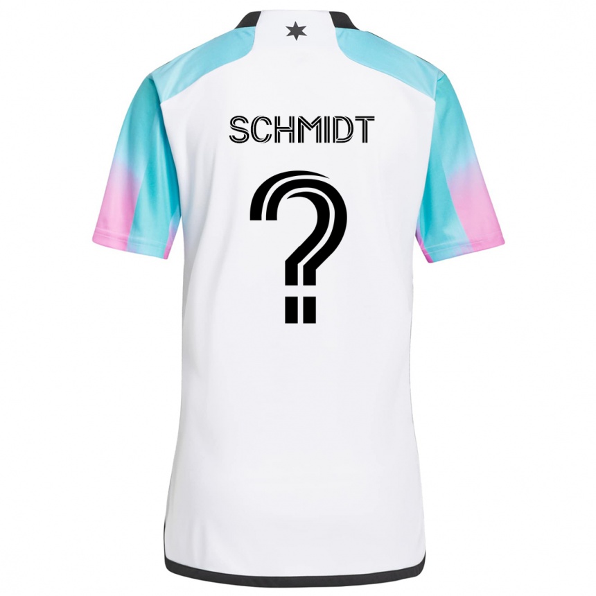 Niño Fútbol Camiseta William Schmidt #0 Blanco Azul Negro 2ª Equipación 2024/25 México