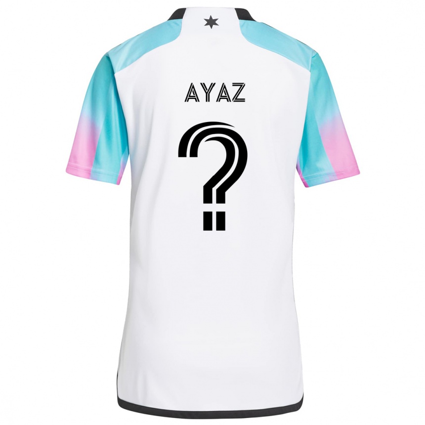 Niño Fútbol Camiseta Luke Ayaz #0 Blanco Azul Negro 2ª Equipación 2024/25 México