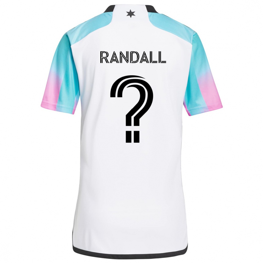 Niño Fútbol Camiseta Alisa Randall #0 Blanco Azul Negro 2ª Equipación 2024/25 México