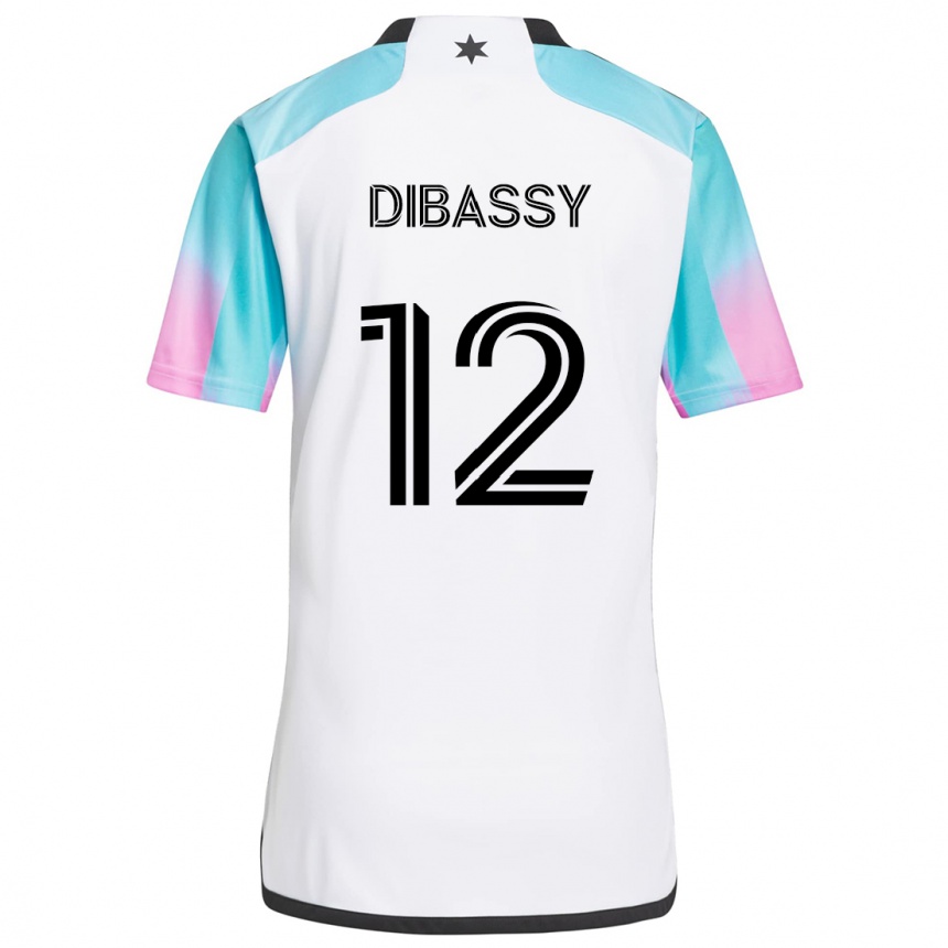 Niño Fútbol Camiseta Bakaye Dibassy #12 Blanco Azul Negro 2ª Equipación 2024/25 México