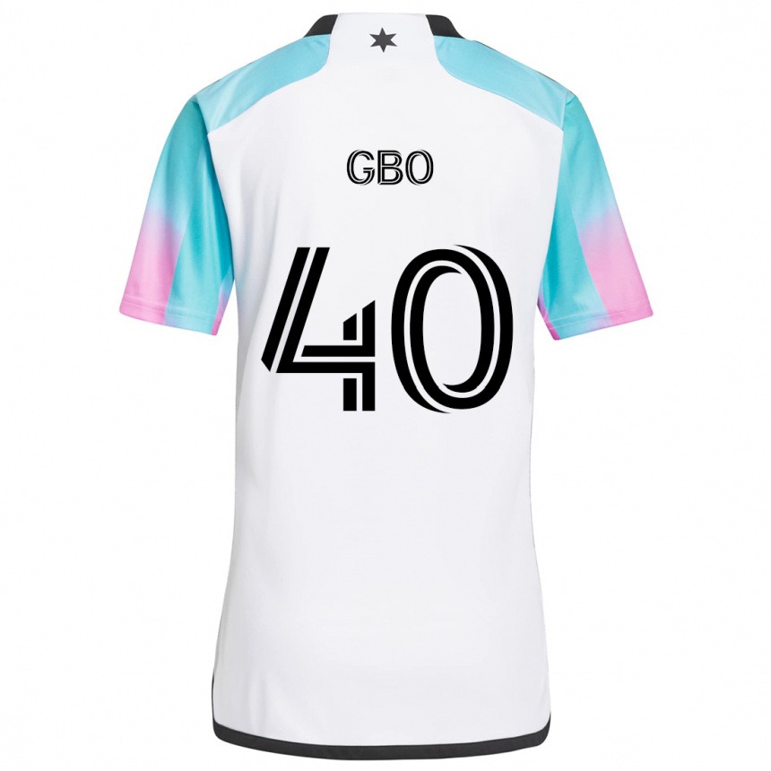 Niño Fútbol Camiseta Cedrik Gbo #40 Blanco Azul Negro 2ª Equipación 2024/25 México