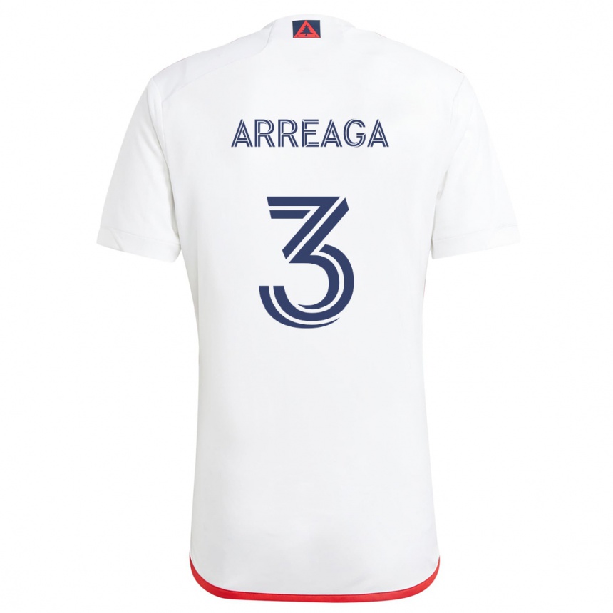 Niño Fútbol Camiseta Xavier Arreaga #3 Blanco Rojo 2ª Equipación 2024/25 México