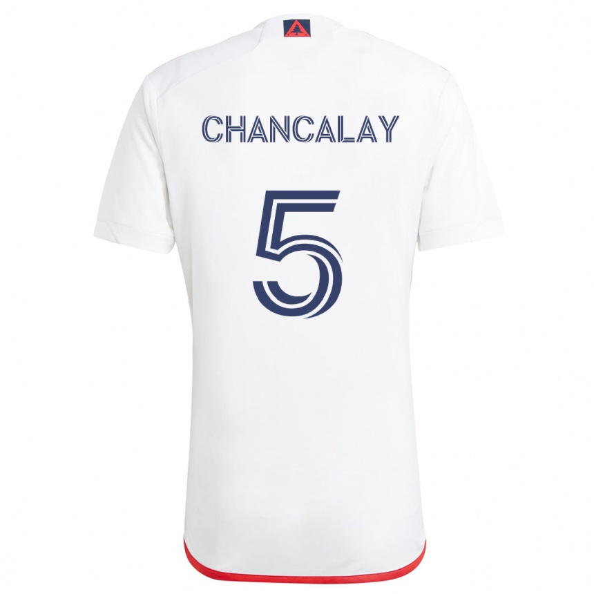 Niño Fútbol Camiseta Tomás Chancalay #5 Blanco Rojo 2ª Equipación 2024/25 México