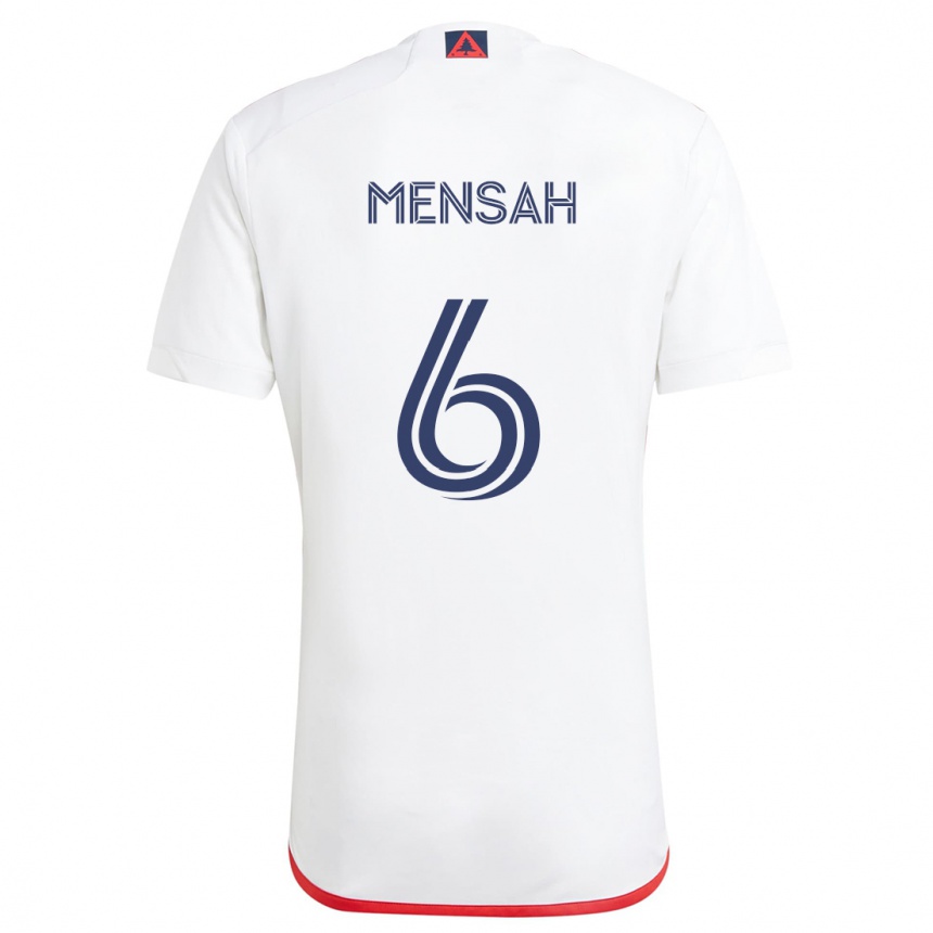 Niño Fútbol Camiseta Jonathan Mensah #6 Blanco Rojo 2ª Equipación 2024/25 México