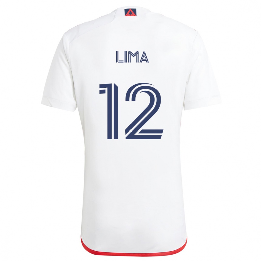 Niño Fútbol Camiseta Nick Lima #12 Blanco Rojo 2ª Equipación 2024/25 México