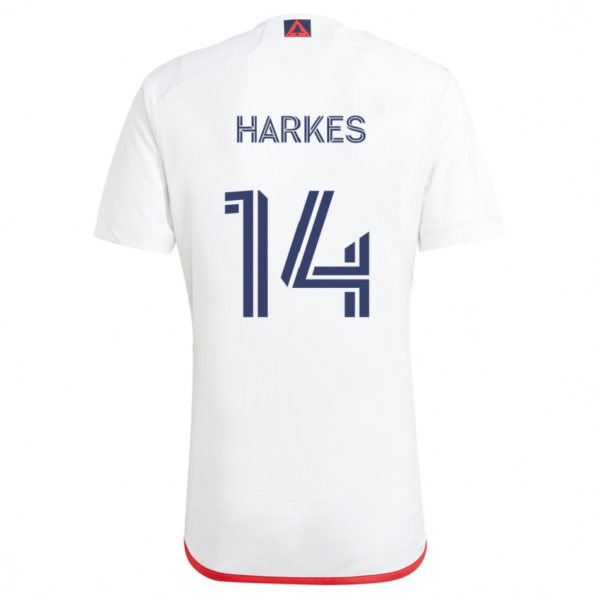 Niño Fútbol Camiseta Ian Harkes #14 Blanco Rojo 2ª Equipación 2024/25 México