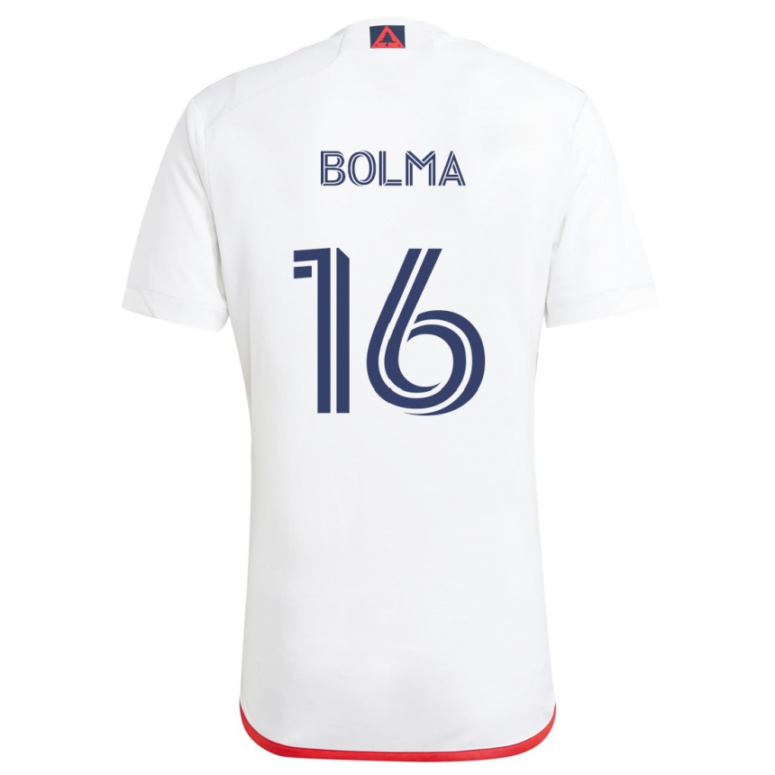 Niño Fútbol Camiseta Josh Bolma #16 Blanco Rojo 2ª Equipación 2024/25 México