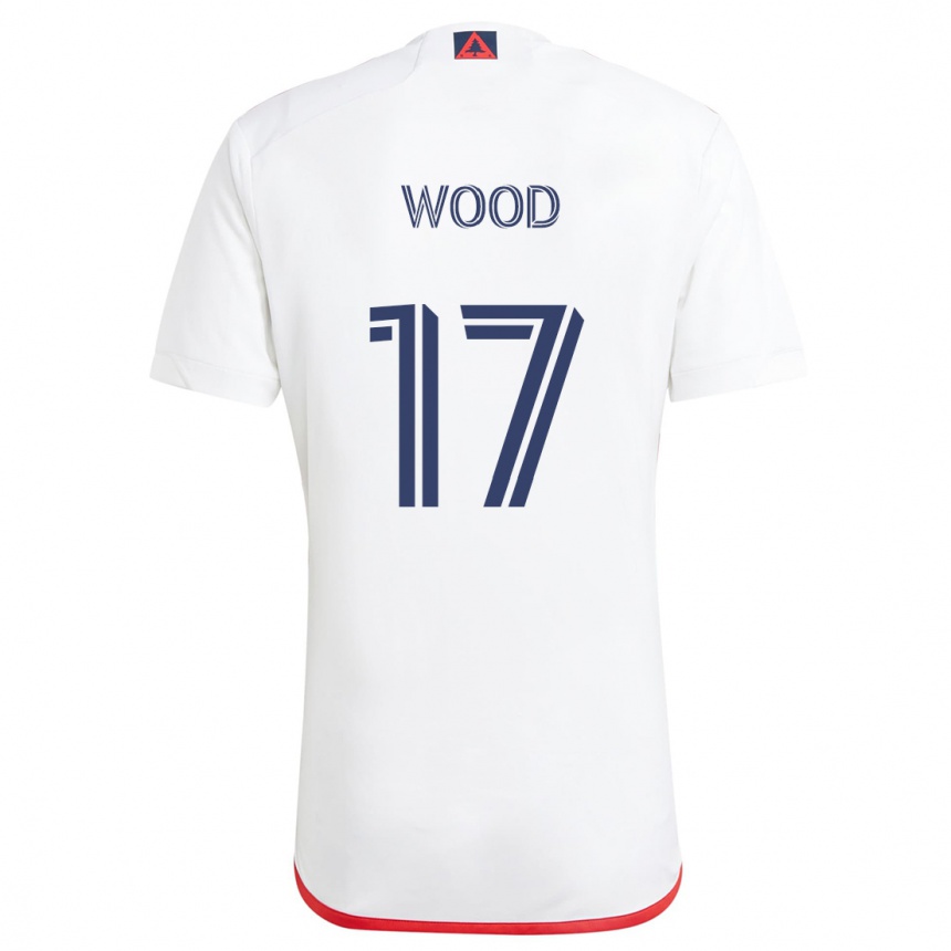 Niño Fútbol Camiseta Bobby Wood #17 Blanco Rojo 2ª Equipación 2024/25 México