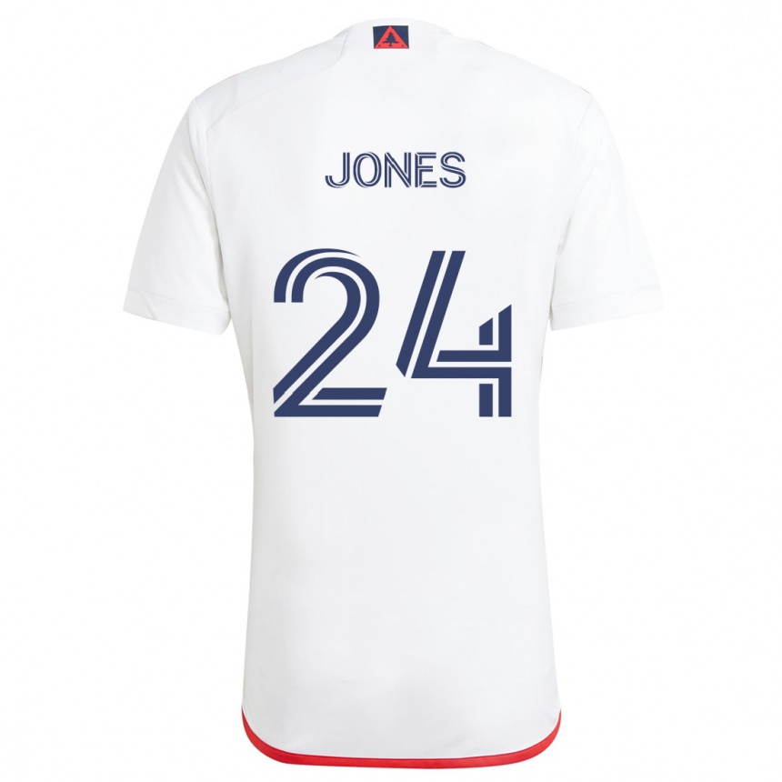 Niño Fútbol Camiseta Dejuan Jones #24 Blanco Rojo 2ª Equipación 2024/25 México