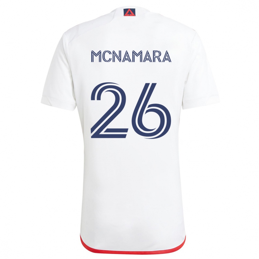 Niño Fútbol Camiseta Tommy Mcnamara #26 Blanco Rojo 2ª Equipación 2024/25 México