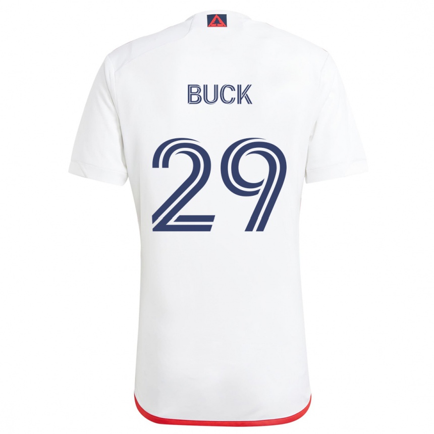 Niño Fútbol Camiseta Noel Buck #29 Blanco Rojo 2ª Equipación 2024/25 México