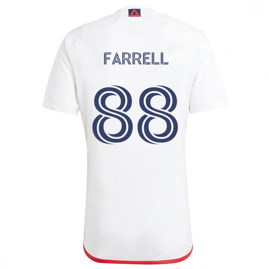 Niño Fútbol Camiseta Andrew Farrell #88 Blanco Rojo 2ª Equipación 2024/25 México