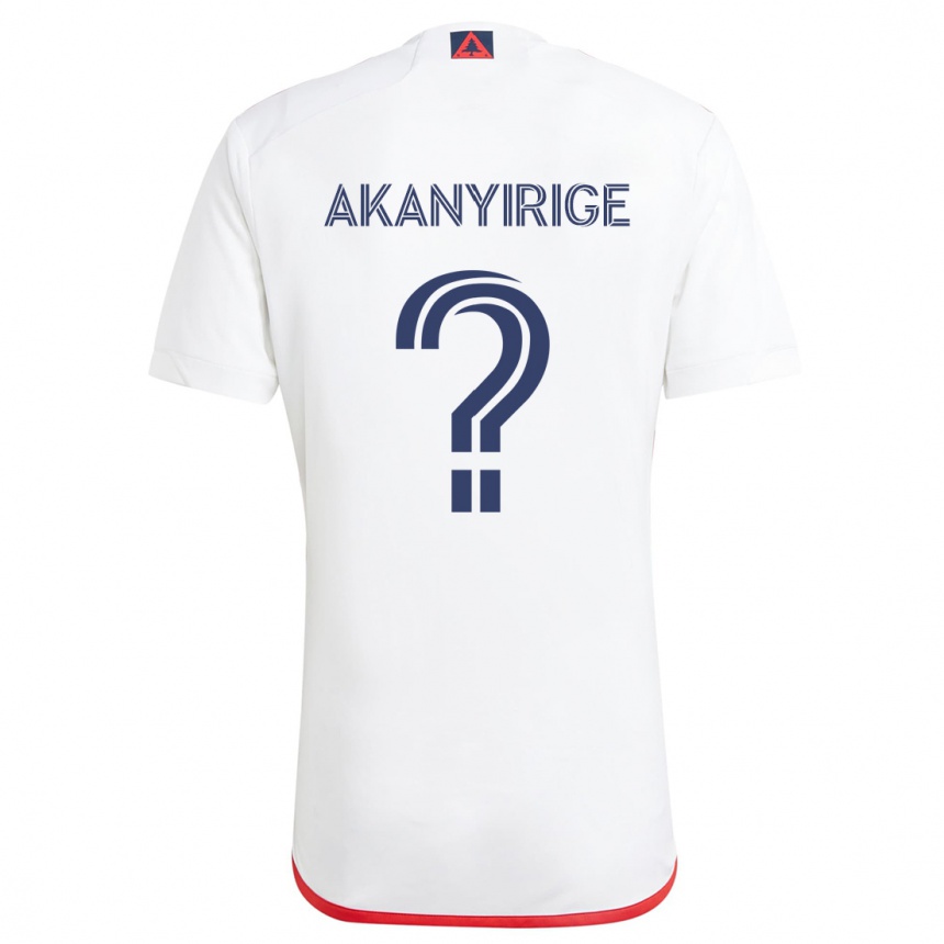 Niño Fútbol Camiseta Jacob Akanyirige #0 Blanco Rojo 2ª Equipación 2024/25 México