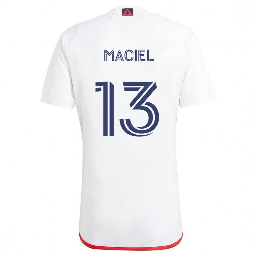 Niño Fútbol Camiseta Maciel #13 Blanco Rojo 2ª Equipación 2024/25 México