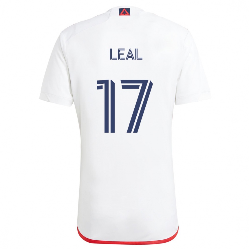 Niño Fútbol Camiseta Patrick Leal #17 Blanco Rojo 2ª Equipación 2024/25 México