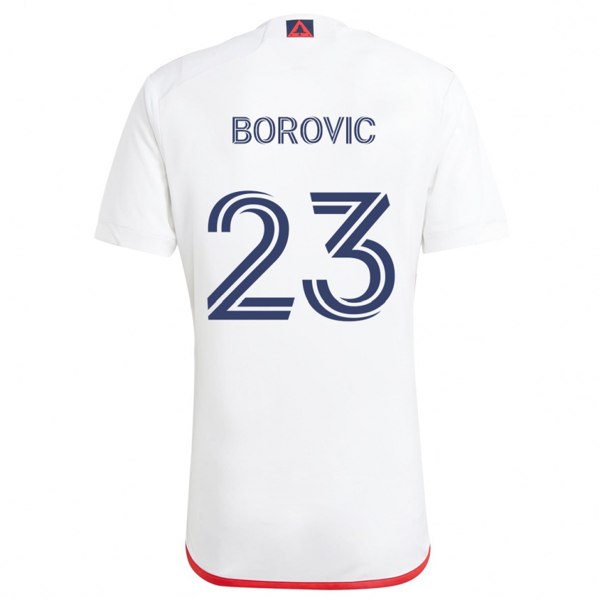 Niño Fútbol Camiseta Luka Borovic #23 Blanco Rojo 2ª Equipación 2024/25 México