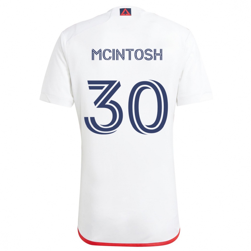 Niño Fútbol Camiseta Damario Mcintosh #30 Blanco Rojo 2ª Equipación 2024/25 México