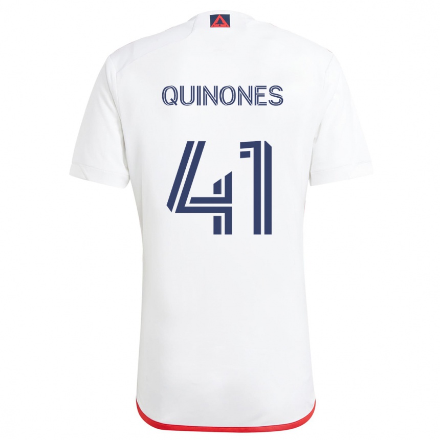 Niño Fútbol Camiseta Colby Quiñónes #41 Blanco Rojo 2ª Equipación 2024/25 México