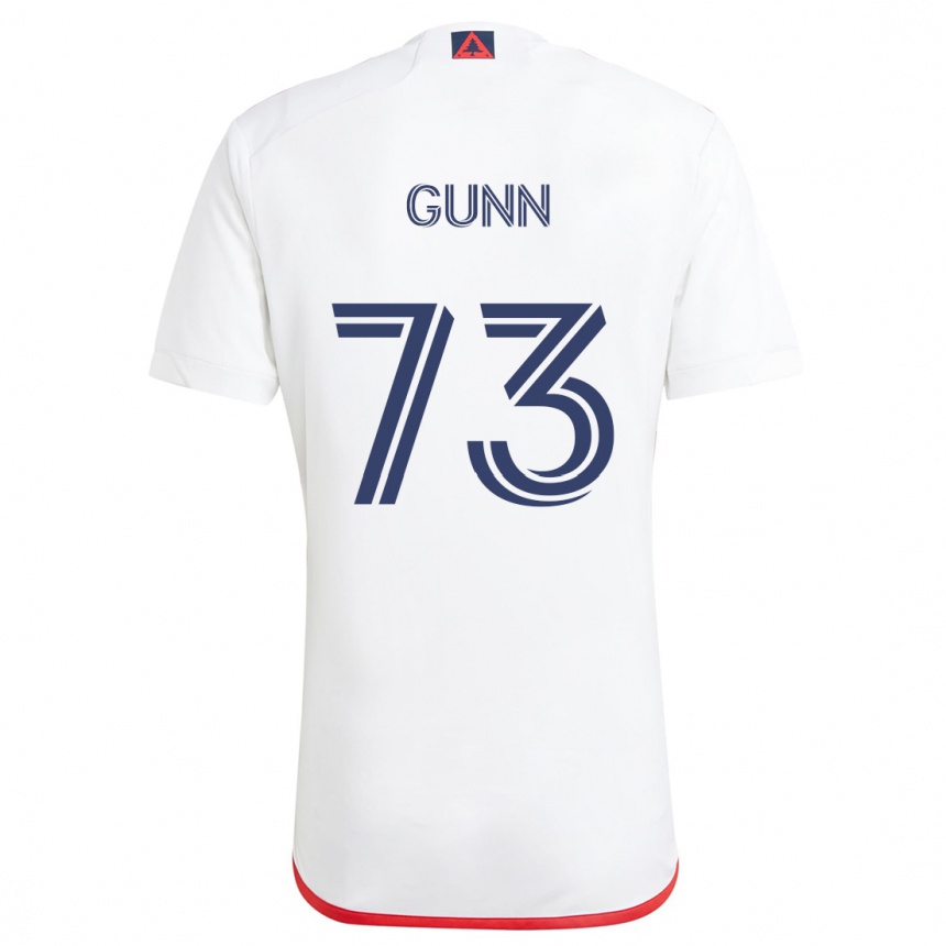 Niño Fútbol Camiseta Jd Gunn #73 Blanco Rojo 2ª Equipación 2024/25 México