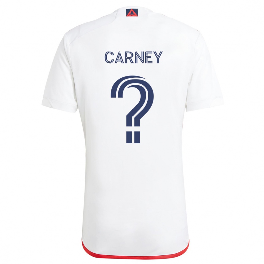 Niño Fútbol Camiseta Ryan Carney #0 Blanco Rojo 2ª Equipación 2024/25 México