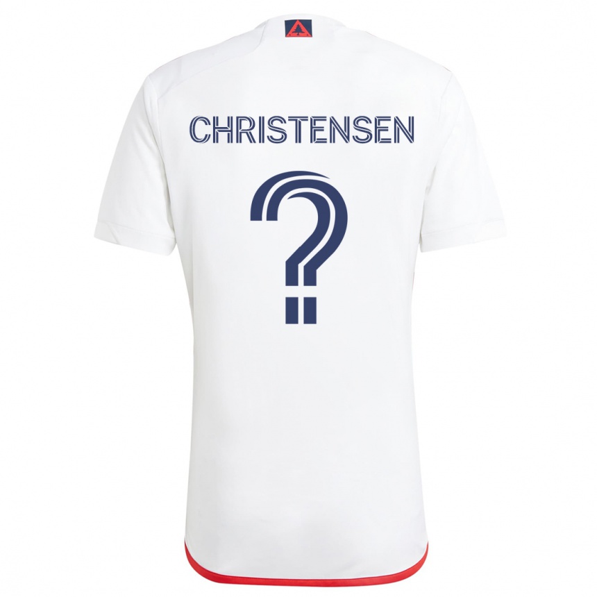 Niño Fútbol Camiseta Kevin Christensen #0 Blanco Rojo 2ª Equipación 2024/25 México