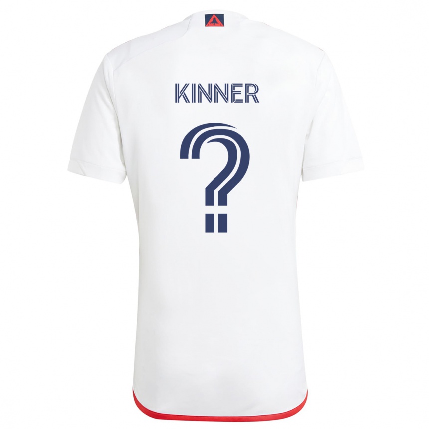 Niño Fútbol Camiseta Sage Kinner #0 Blanco Rojo 2ª Equipación 2024/25 México