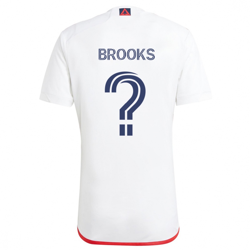 Niño Fútbol Camiseta Brian Brooks #0 Blanco Rojo 2ª Equipación 2024/25 México