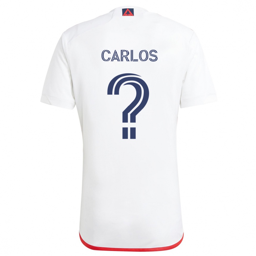 Niño Fútbol Camiseta Cristiano Carlos #0 Blanco Rojo 2ª Equipación 2024/25 México