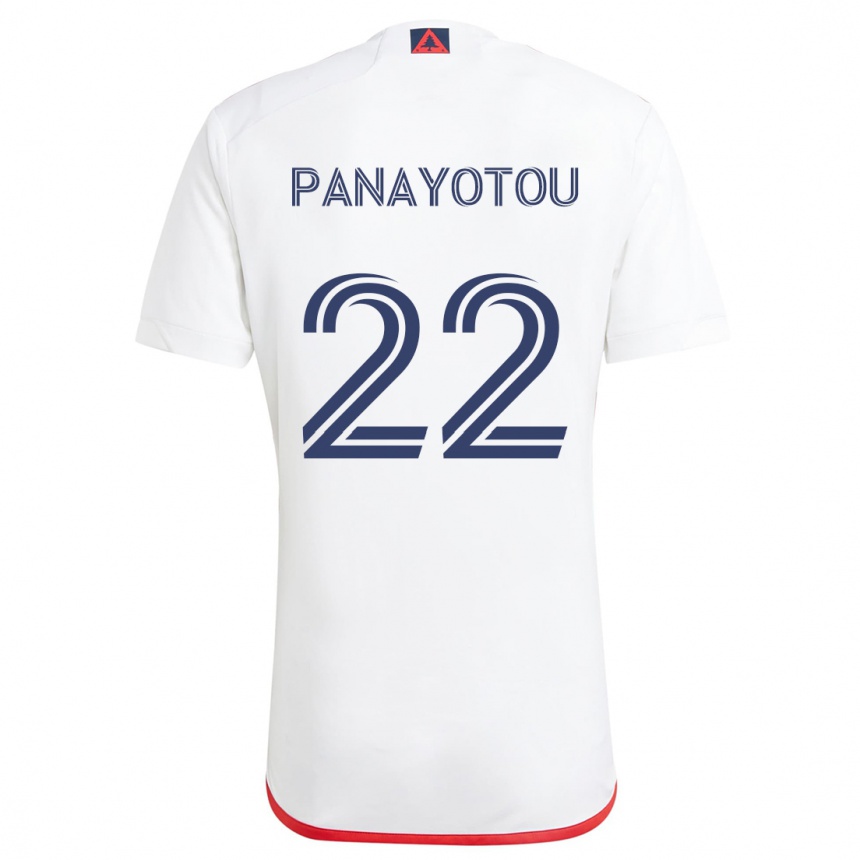 Niño Fútbol Camiseta Jack Panayotou #22 Blanco Rojo 2ª Equipación 2024/25 México