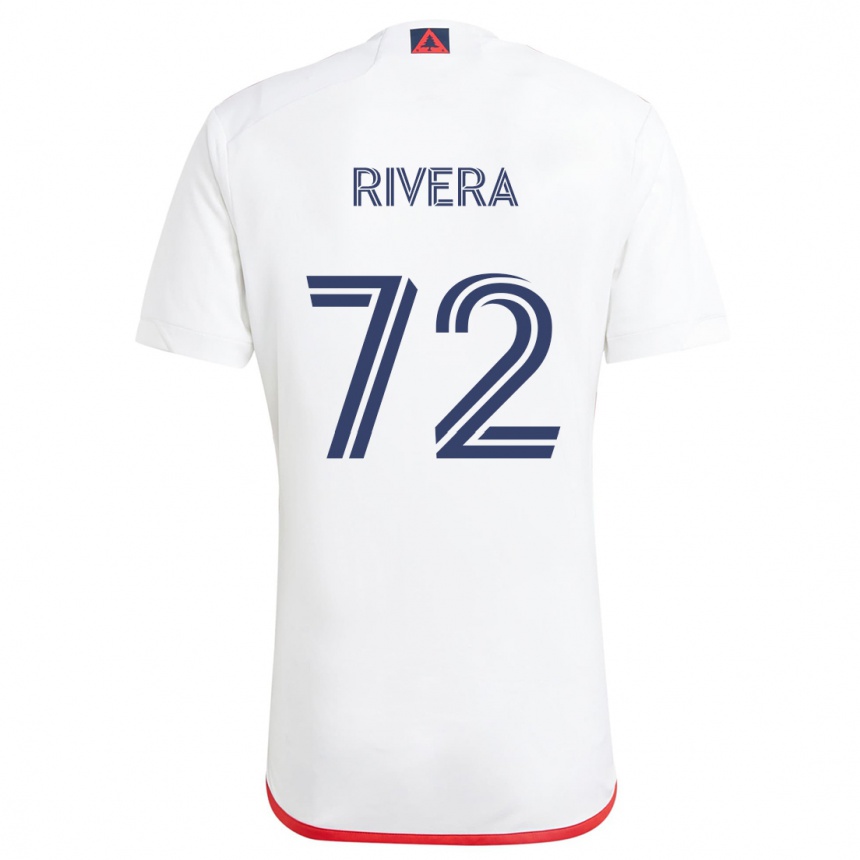 Niño Fútbol Camiseta Damián Rivera #72 Blanco Rojo 2ª Equipación 2024/25 México