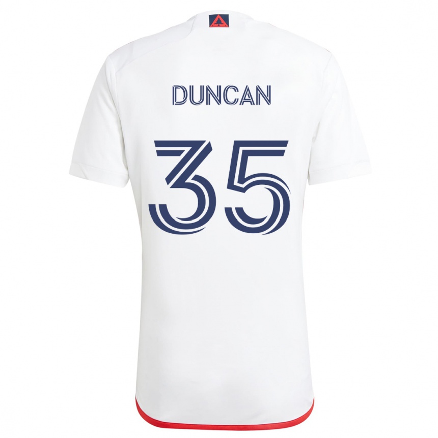 Niño Fútbol Camiseta Nakye Greenidge-Duncan #35 Blanco Rojo 2ª Equipación 2024/25 México