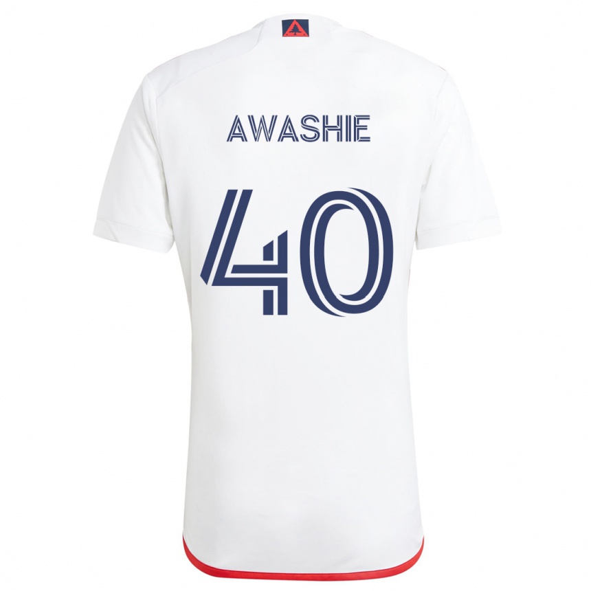 Niño Fútbol Camiseta Ben Awashie #40 Blanco Rojo 2ª Equipación 2024/25 México