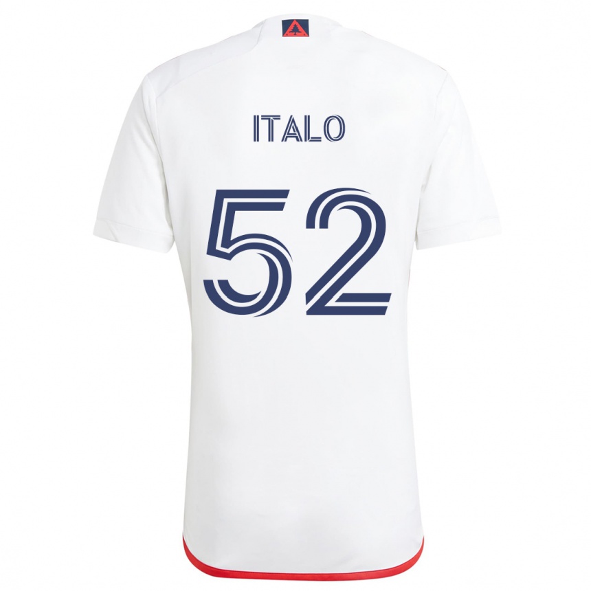 Niño Fútbol Camiseta Ítalo #52 Blanco Rojo 2ª Equipación 2024/25 México