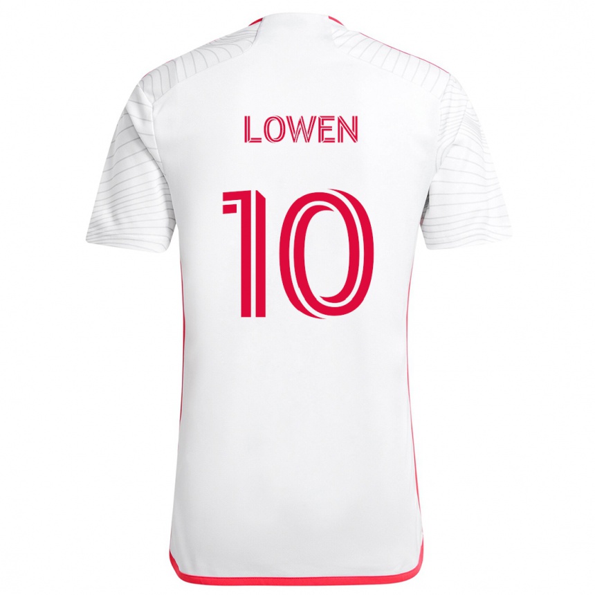 Niño Fútbol Camiseta Eduard Löwen #10 Blanco Rojo 2ª Equipación 2024/25 México