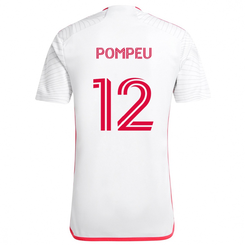 Niño Fútbol Camiseta Célio Pompeu #12 Blanco Rojo 2ª Equipación 2024/25 México