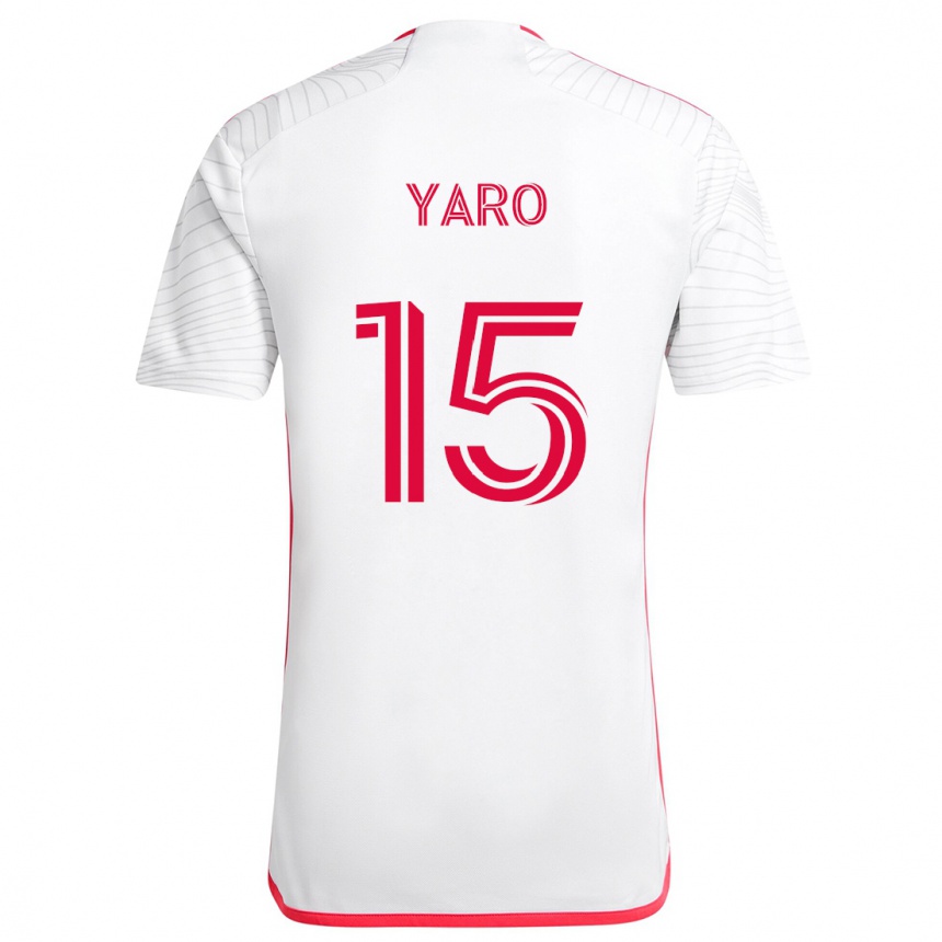 Niño Fútbol Camiseta Joshua Yaro #15 Blanco Rojo 2ª Equipación 2024/25 México