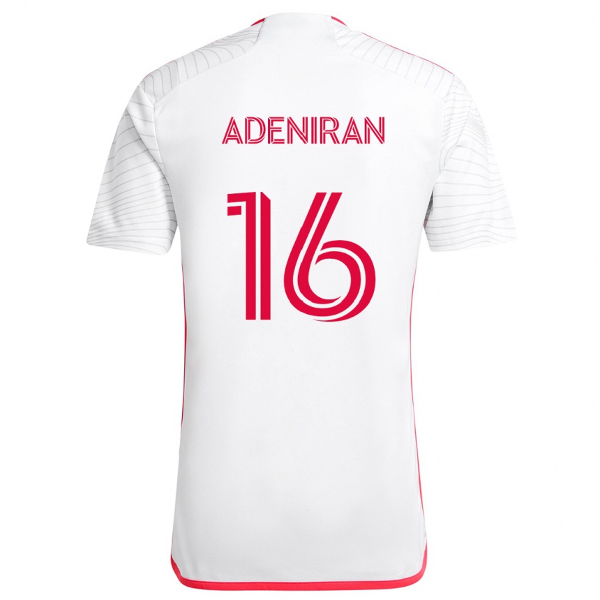 Niño Fútbol Camiseta Samuel Adeniran #16 Blanco Rojo 2ª Equipación 2024/25 México