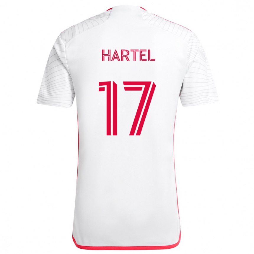 Niño Fútbol Camiseta Marcel Hartel #17 Blanco Rojo 2ª Equipación 2024/25 México