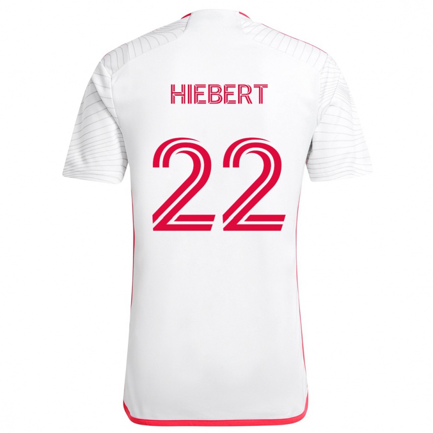 Niño Fútbol Camiseta Kyle Hiebert #22 Blanco Rojo 2ª Equipación 2024/25 México