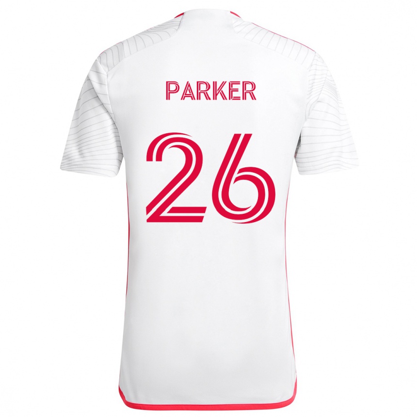 Niño Fútbol Camiseta Tim Parker #26 Blanco Rojo 2ª Equipación 2024/25 México