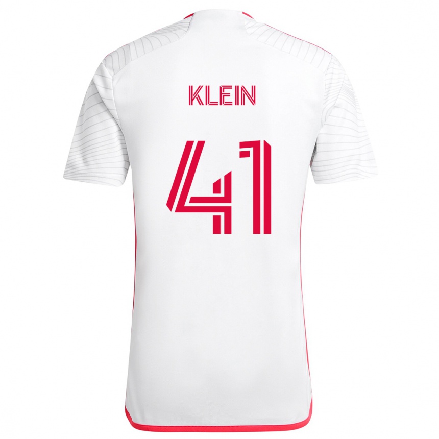 Niño Fútbol Camiseta Johnny Klein #41 Blanco Rojo 2ª Equipación 2024/25 México