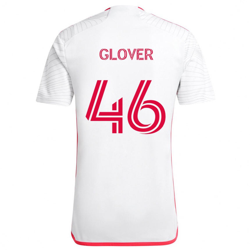 Niño Fútbol Camiseta Caden Glover #46 Blanco Rojo 2ª Equipación 2024/25 México