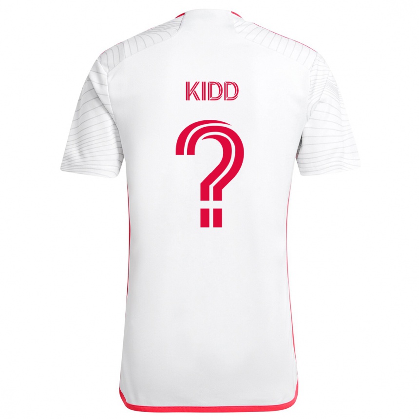 Niño Fútbol Camiseta Matteo Kidd #0 Blanco Rojo 2ª Equipación 2024/25 México