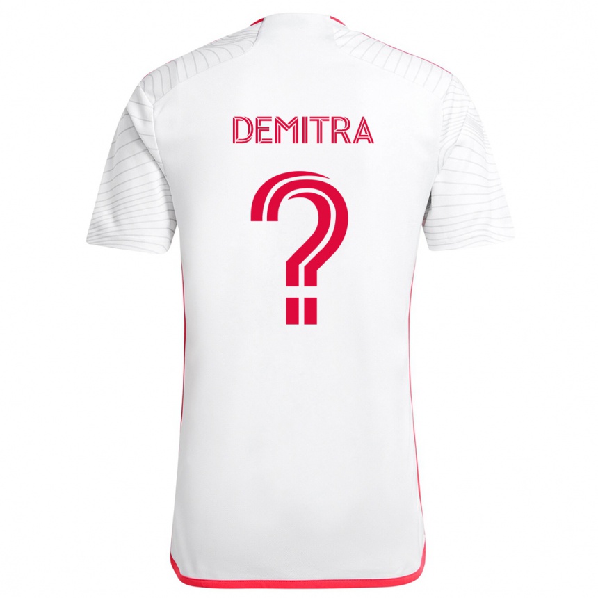 Niño Fútbol Camiseta Lucas Demitra #0 Blanco Rojo 2ª Equipación 2024/25 México