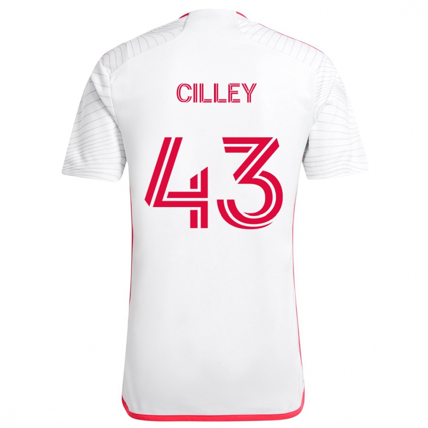 Niño Fútbol Camiseta Cam Cilley #43 Blanco Rojo 2ª Equipación 2024/25 México